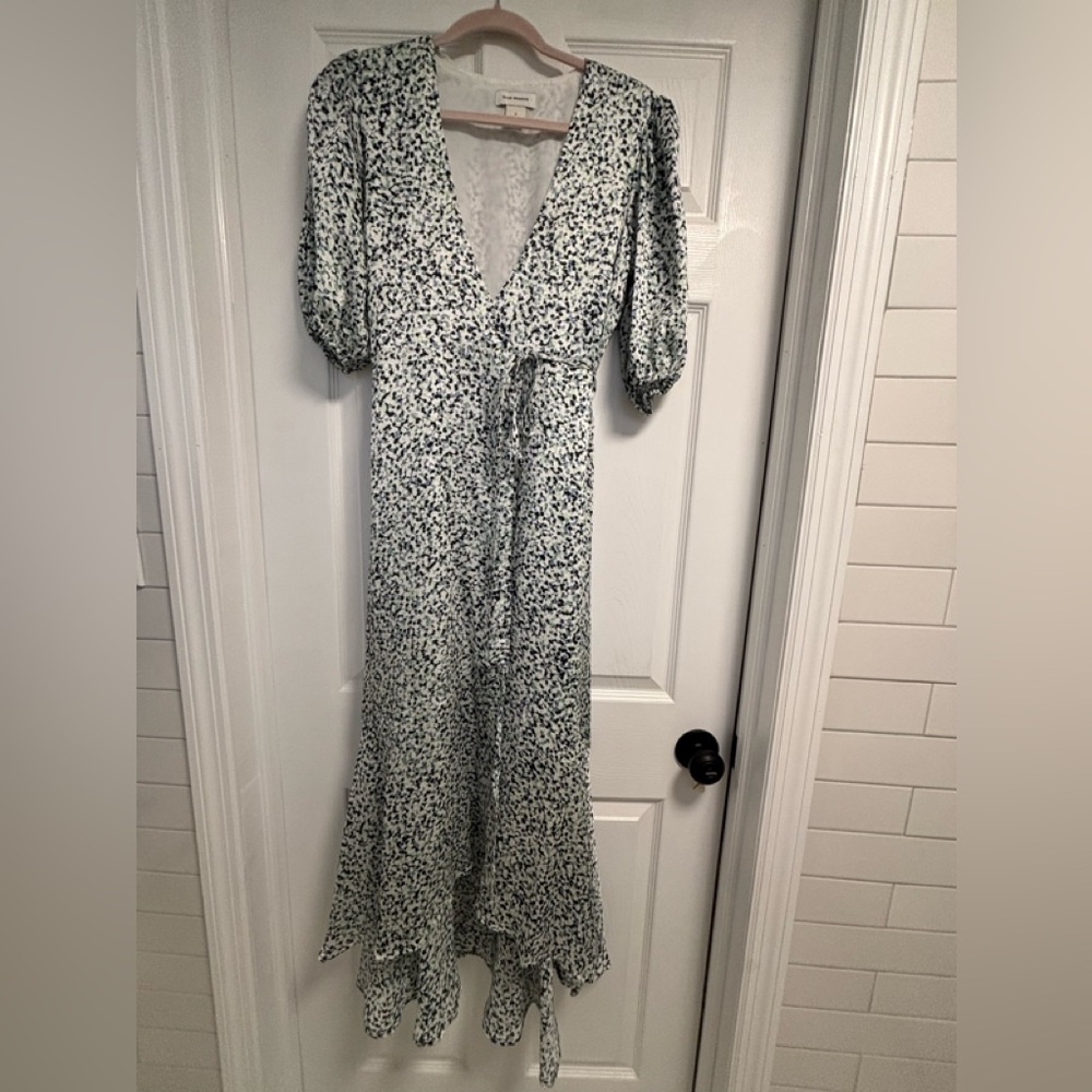 Elegant Black and White Floral Dress